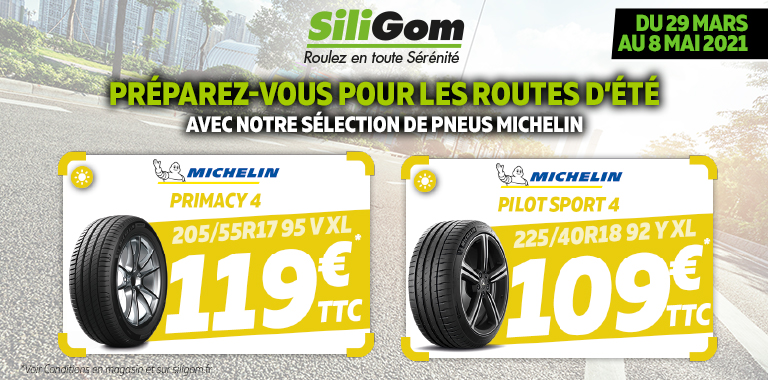 OFFRE MICHELIN AVRIL 2021 - 17 ET 18 POUCES